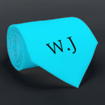 Lebhafter Neon fluoreszierendes blaues Monogramm l Krawatte<br><div class="desc">SIE KÖNNEN SICH MIT IHREN INITIALEN PERSONALISIEREN ODER SICH VON IHM ERLEICHTERN UND DIESE KRAWATTE SO MACHEN, DASS SIE PERFEKT BENÖTIGEN. KLICKEN SIE AUF DIE TAB PERSONALISIEREN. Diese Krawatte ist ein auffälliges Accessoire, hell in Neon fluoreszierend blau leuchten. Es ist der perfekte Mix aus Spaß und Einzigartigkeit, entworfen um eine...</div>