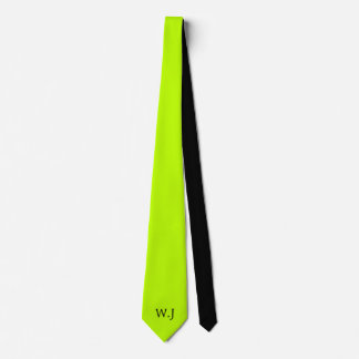 Lebhafter Neon fluoreszierendes grünes Schwarzes M Krawatte