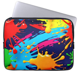 Lebhafter Neon Paint in flüssigem Ausdruck Laptopschutzhülle