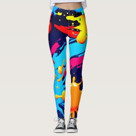 Lebhafter Neon Paint in flüssigem Ausdruck Leggings