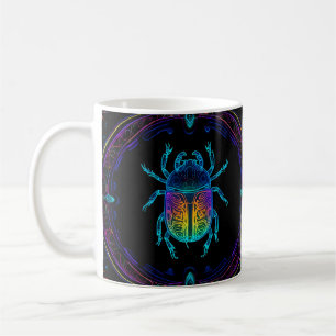Lebhafter Neon Scarab Kaffeetasse
