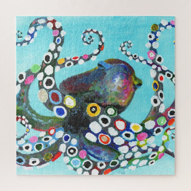 Lebhafter Oktopus: AcrylIllustration (Vertikal)