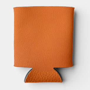 Lebhafter Orange: Lederhintergrund Brillianz Dosenkühler