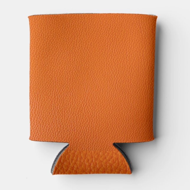 Lebhafter Orange: Lederhintergrund Brillianz Dosenkühler (Vorderseite)