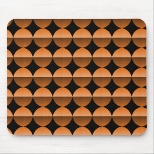 Lebhafter Orange Retro Flair Mousepad