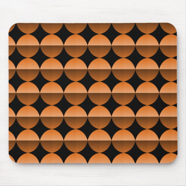 Lebhafter Orange Retro Flair Mousepad (Vorne)