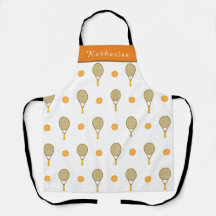 Lebhafter Orange Tennis Fun Personalisiert Player 