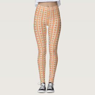 Lebhafter orangefarbener und weißgestrichener Hint Leggings