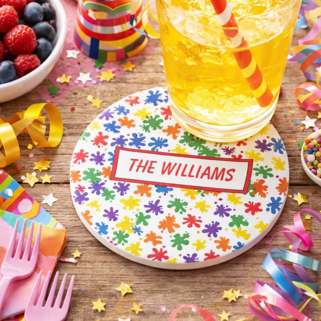 Lebhafter Paint-Spritzer Untersetzer (Von Creator hochgeladen)