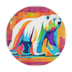 Lebhafter Polar-Bär Schneidebrett
