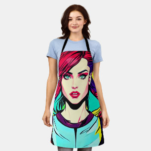 Lebhafter Pop Art Girl Schürze - Retro Cool