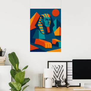Lebhafter Pop Art Sphinx Poster