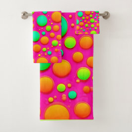 Lebhafter Pop des Farbdesigns Badhandtuch Set