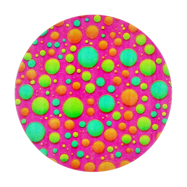 Lebhafter Pop des Farbdesigns Schneidebrett (Vorderseite)