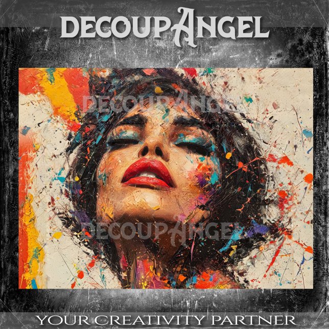 Lebhafter Pop Sensual Woman Kunst, Dichtung und Mu Seidenpapier (Von Creator hochgeladen)