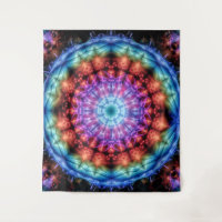 Lebhafter Regenbogen Kaleidoskop Farbenfroh Mandal
