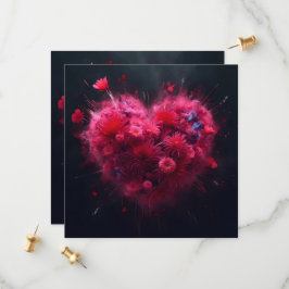 Lebhafter rosa Herzschlag Save The Date