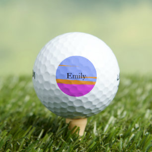 Lebhafter rosafarbener Orangenblauer Individuelle Golfball