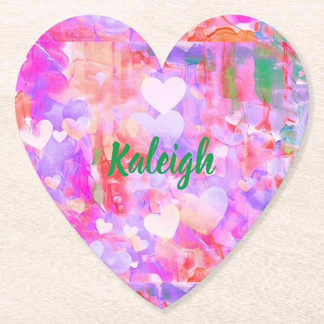 Lebhafter rosafarbener Untersetzer (Vorderseite)