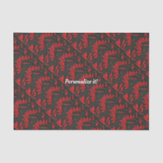 Lebhafter roter Cyclamen auf schwarzem Hintergrund Seidenpapier