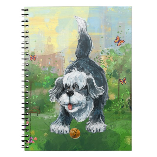 Lebhafter Schafhund Notizblock (Vorderseite)