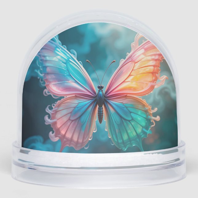 Lebhafter Schmetterling mit ätherischen Flügeln Schneekugeln (Vorderseite)