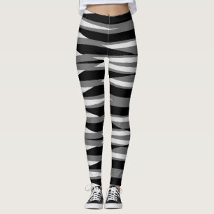 Lebhafter Schwarz-weißer Klassiker "Ratti_Creative Leggings