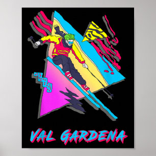 Lebhafter Skilanglauf Skilauf Gröden Ski Skifahren Poster