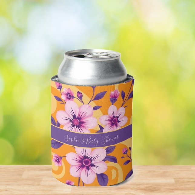 Lebhafter Sommer Florals-Dopamin-Stil Dosenkühler (Vibrant Summer Florals-Dopamine Style Can Cooler-Baby shower)