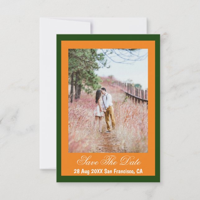 Lebhafter Sonnenaufgang Minimalistisch Mix & Match Save The Date (Vorderseite)