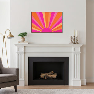 Lebhafter Sonnenbrand in Rosa, Orange und Gelb Poster