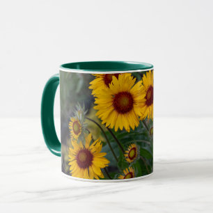 Lebhafter Sonnenschein: Orangefarbene Sonnenblumen Tasse