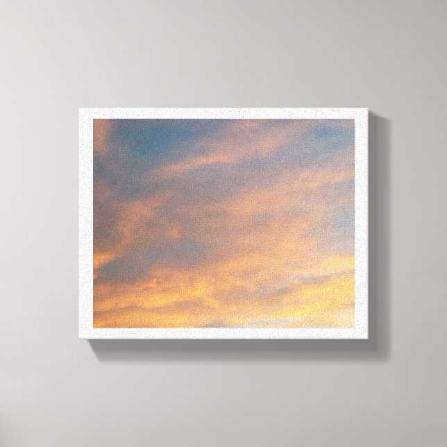 Lebhafter Sonnenuntergang in den Wolken Leinwanddruck (Vorderseite)
