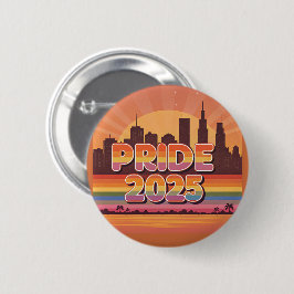 Lebhafter Sonnenuntergang - Stadtbezirk 2025 Button