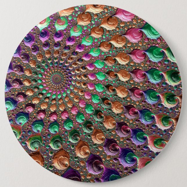 Lebhafter Spiral Button (Vorderseite)