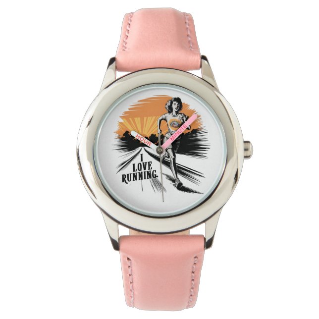 Lebhafter Spritzer I-Liebe Armbanduhr (Vorderseite)