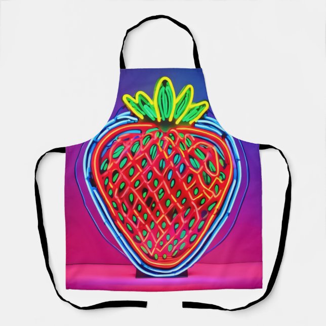 Lebhafter Strawberry Neon! Schürze (Vorderseite)
