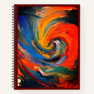 Lebhafter Strudel von Farben Notizbuch