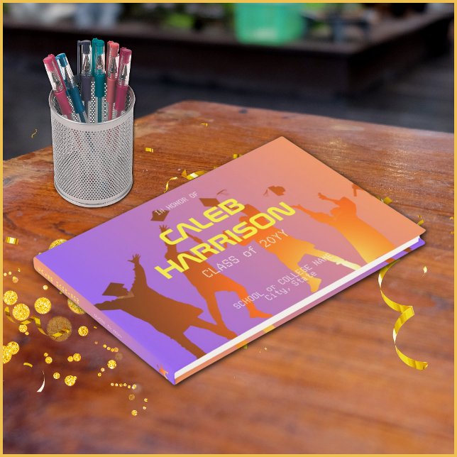 Lebhafter Sunset Modern Tech Abschluss Gästebuch (Von Creator hochgeladen)