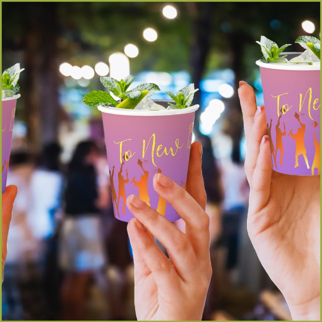 Lebhafter Sunset Modern Tech Abschluss Pappbecher (Von Creator hochgeladen)