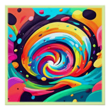 Lebhafter Swirl Abstrakter Art