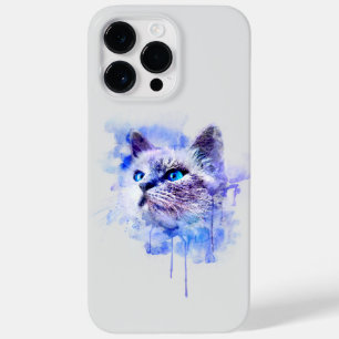 Lebhafter T - Shirt für Wasserfarben-Katze Case-Mate iPhone 14 Pro Max Hülle