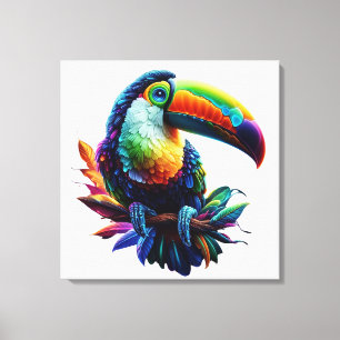 Lebhafter Toucan Bird - Tropische Natur Kunst Leinwanddruck