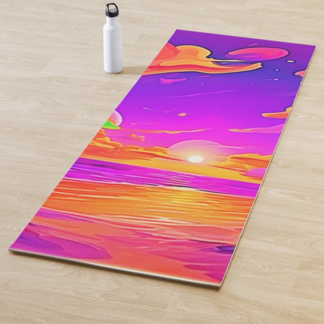 Lebhafter tropischer Sonnenuntergang Yogamatte (Beispiel)