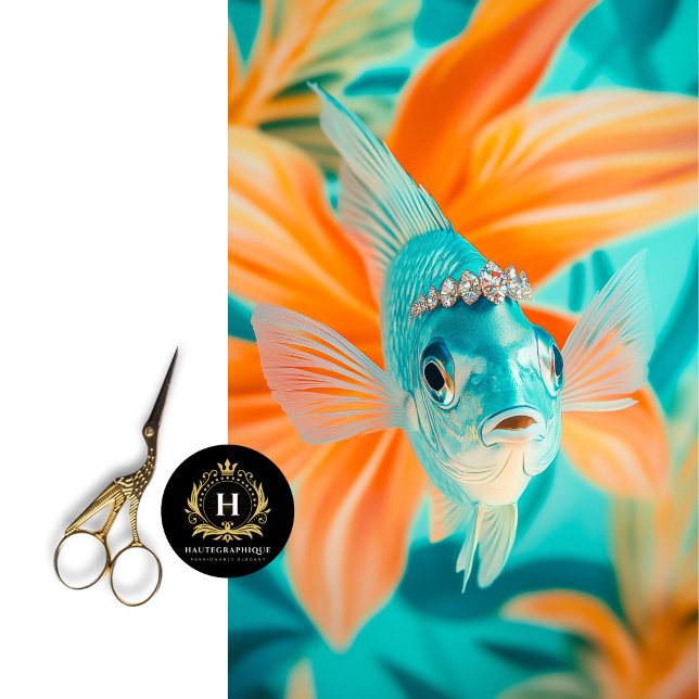 Lebhafter Vintager Blumenfisch Seidenpapier (Von Creator hochgeladen)