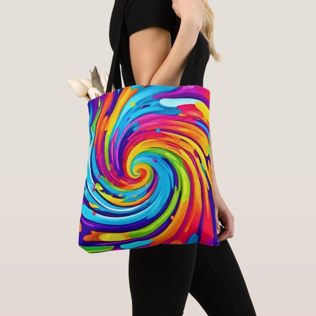 Lebhafter Vortex in künstlerischem Whirlwind Tasche (Von Nahem)