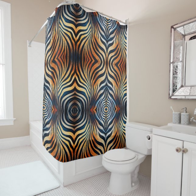 Lebhafter Zebra Print Duschvorhang (Beispiel)