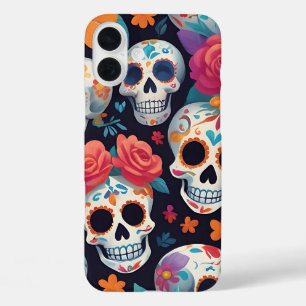 Lebhafter Zuckerhut Tag der toten Kunst iPhone 16 Plus Hülle