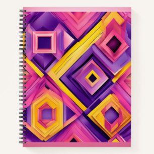 Lebhaftes 3D-geometrisches Notebook Notizbuch