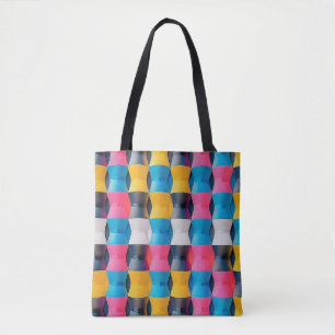 Lebhaftes 3D-Stundenglas Geometrisches Muster Tasche